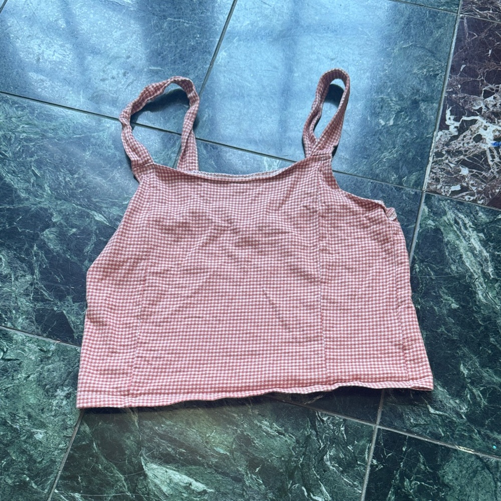 American Eagle Outfitters Red Gingham Tank Top size m